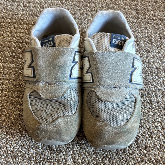New Balance Kids' white, Navy and Gray Sneakers - Picture 1 of 4